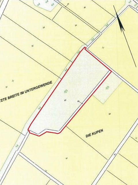 Lageskizze Flurstücke 59 und 60 - Überwiegend Forstwirtschaftsfläche - 9 teilweise zusammenhängende Flurstücke mit insgesamt über 2,2 ha