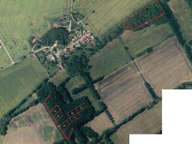 Umgebungsskizze alle Verkaufsflurstücke - Überwiegend Forstwirtschaftsfläche - 9 teilweise zusammenhängende Flurstücke mit insgesamt über 2,2 ha