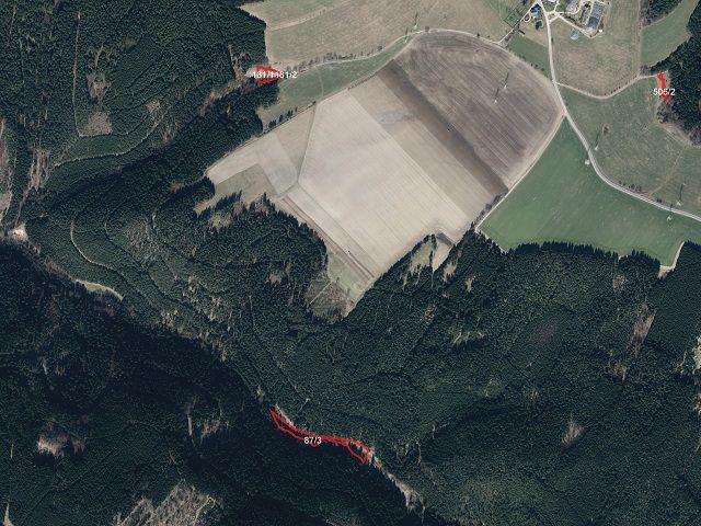 Umgebungsskizze mit dem Vorgängerflurstück 506/2 - 3 vertragsfreie Flächen im Naturpark Thüringer Schiefergebirge-Obere Saale