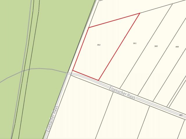 Lageskizze - 1/2 Miteigentumsanteil an einer verpachteten Landwirtschaftsfläche nordwestlich der Kleinsiedlung Hetzeberg