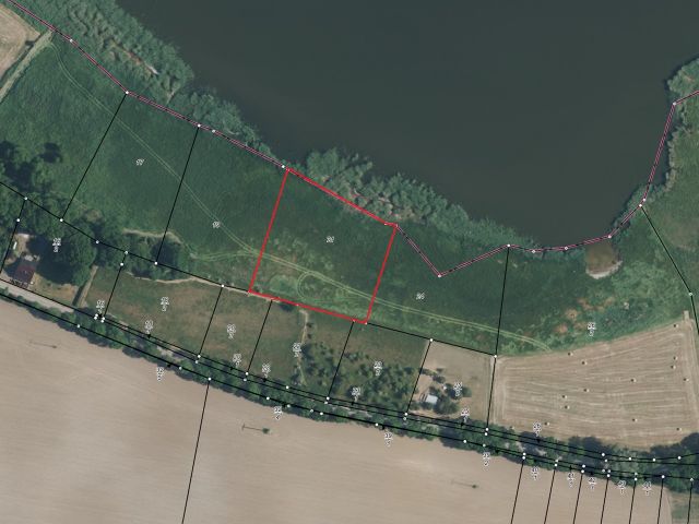 Lageskizze mit Luftbildunterlegung - Vertragsfreies Grundstück auf der Insel Usedom direkt am Usedomer See *zwischen Peenestrom & Stettiner Haff*