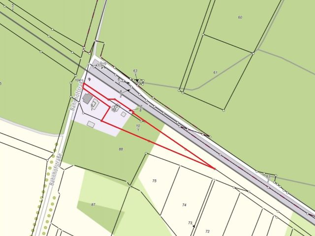 Lageskizze - Ruinöses, ehemaliges Empfangsgebäude im Randbereich der Ueckermünder Heide und wenige Autominuten von Pasewalk entfernt