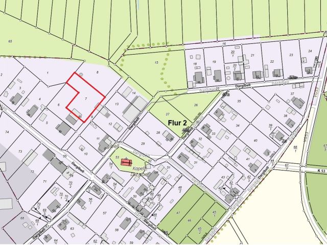 Lageskizze - Vertragsfreies Grundstück mit ruinösem ehemaligen Stall-/Scheunegebäude **etwa 34 km von Usedom entfernt**