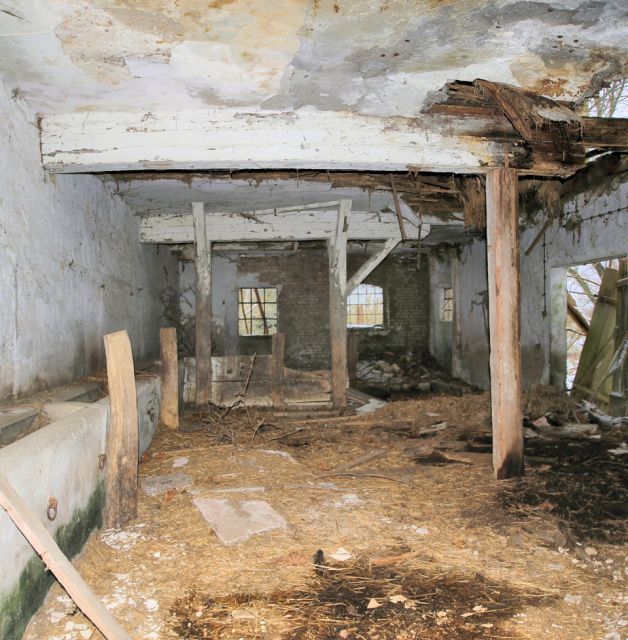 Innenansicht - Vertragsfreies Grundstück mit ruinösem ehemaligen Stall-/Scheunegebäude **etwa 34 km von Usedom entfernt**