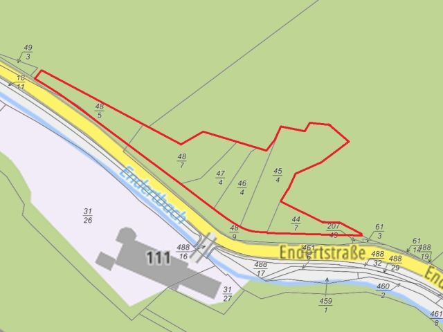 Lageskizze - Vertragsfreie Waldfläche an der Endertstraße