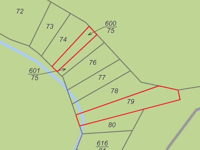Lageskizze - Bewaldete Fläche am Kaderbach **vertragsfrei**