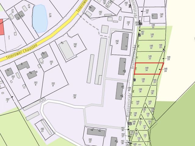 Lageskizze - Vertragsfreies Grundstück im Innenbereich von Langhagen in der Mecklenburgischen Seenplatte - Bauplatz