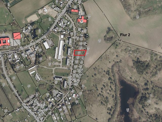 Umgebungsskizze - Vertragsfreies Grundstück im Innenbereich von Langhagen in der Mecklenburgischen Seenplatte - Bauplatz