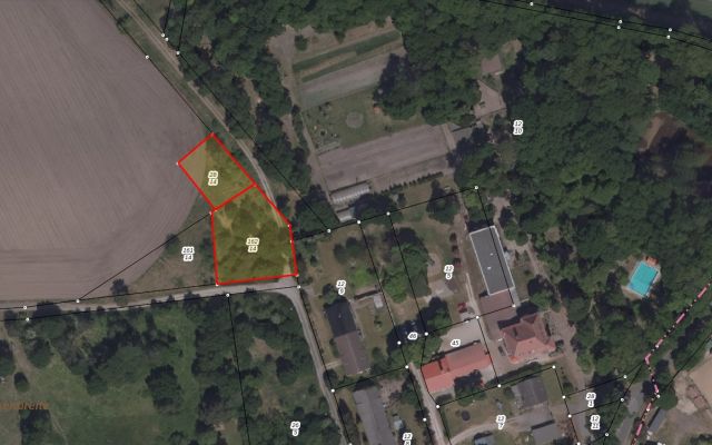 Lageskizze - Grünland- und Ackerfläche teilweise mit Strauch- und Baumbewuchs in der südwestlichen Altmark