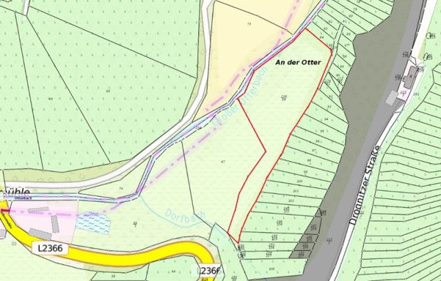 Lageskizze - Wiesen- und Auwaldfläche in Thüringen