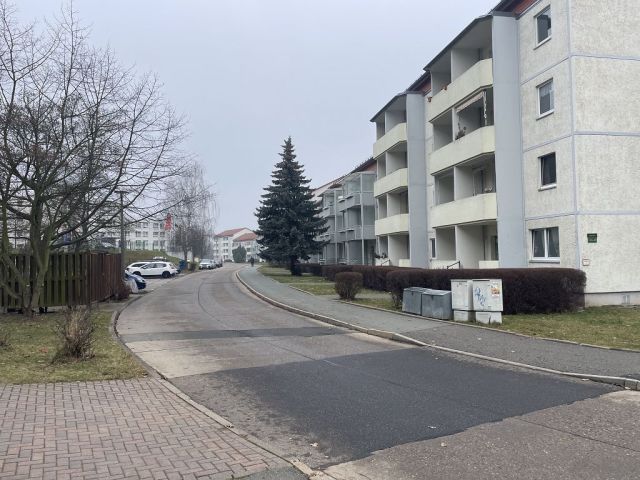 Blick auf die Umgebungsbebauung - Verwildertes Gartengrundstück mit alter Gartenlaube im Innenbereich zwischen Altenburg, Chemnitz, Zwickau und Gera
