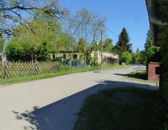 Blick in die Straße - Vertragslos genutzte, naturbelassene Grünfläche an der Havel