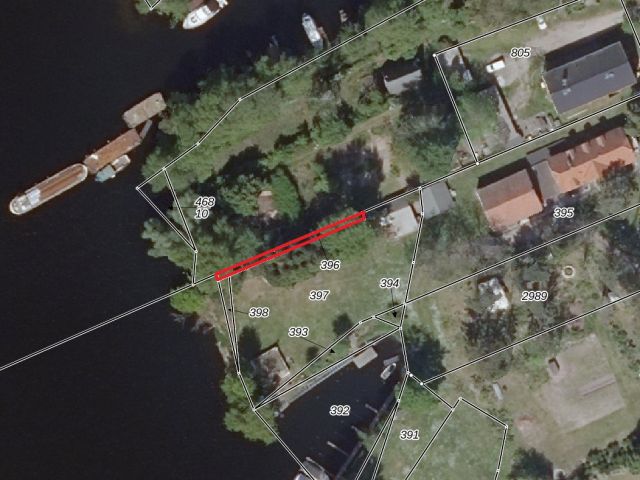 Lageskizze mit Luftbildunterlegung - Vertragslos genutzte, naturbelassene Grünfläche an der Havel