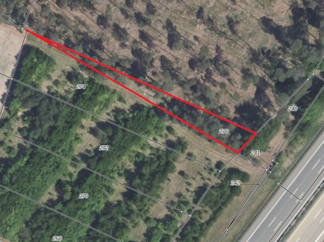 Lageskizze mit Luftbildunterlegung - Vertragsfreier Wald an der BAB 2 nahe Brandenburg an der Havel