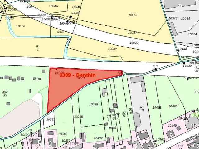 Lageskizze - Großes, naturbelassenes Erholungsgrundstück an einem Kanal, gegenüber von Wohnbebauung und neben einer Gartenanlage