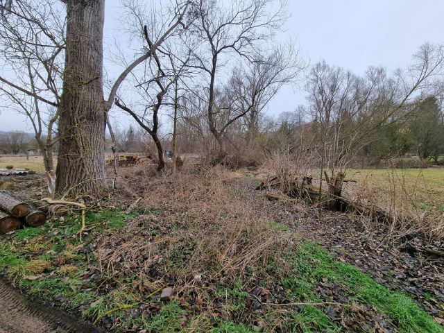 Blick auf Verkaufsfläche und Umgebung - Große Freifläche hinter Wohngrundstücken ca. 30 km von Erfurt entfernt - teilweise genutzt