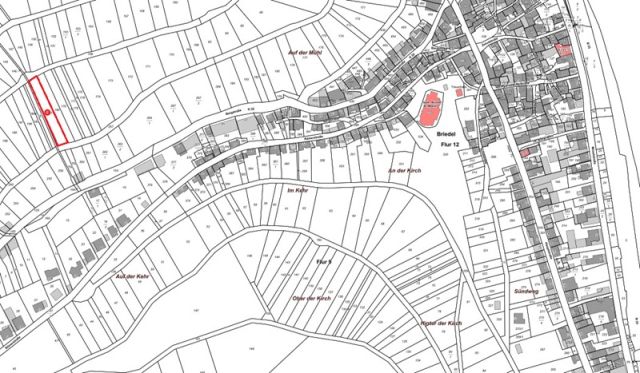 Umgebungsskizze - Vertragsfreier Weinberg mit der Rebsorte Riesling **im alten Weinort an der Mittelmosel**