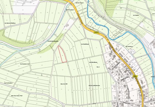 Umgebungsskizze - Bis 30.09.2027 verpachtete Landwirtschaftsfläche in der Rhön