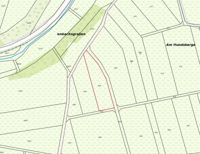 Lageskizze - Bis 30.09.2027 verpachtete Landwirtschaftsfläche in der Rhön