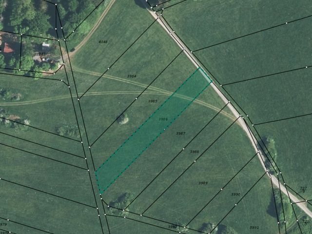 Lageskizze mit Luftbildunterlegung - Verpachtete Landwirtschaftsfläche nahe der Wanderhütte Rhön-Brise