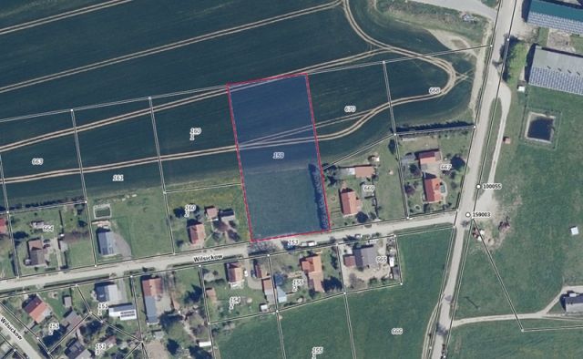 Lageskizze - Unbebautes Grundstück zwischen Wohnhäusern in der Uckermark