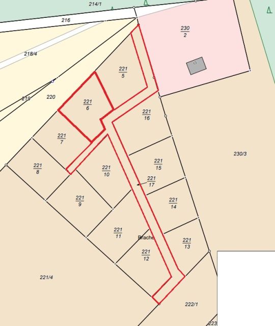 Lageskizze - Flurstück 221-6 und Wegeflurstück - Vertragsfreies Grundstück unweit vom Peenestrom **etwa 25 km von der Ostsee entfernt**