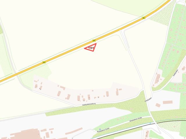 Lage des Verkaufsgegenstandes - Landwirtschaftsfläche an der B 6 **vertragslose Nutzung**