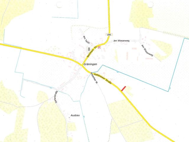Lage des Verkaufsgegenstandes - Vertragsfreie Ackerfläche an der Rathenower Straße