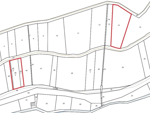 Lageskizze - Vertragsfreie Grundstücke im Moseltal **lt. Grundbuch Waldflächen**
