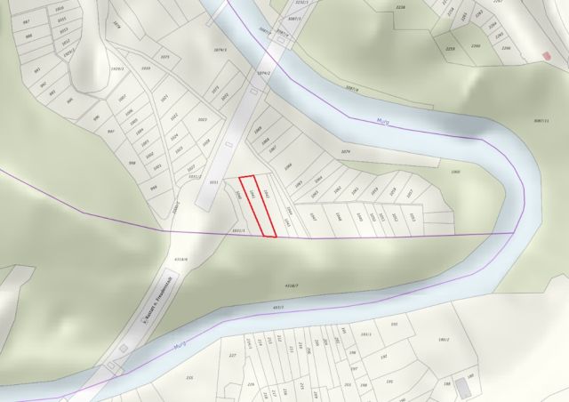 Umgebungsskizze - Vertragsfreie Grünfläche mit Wildwuchs und Bäumen im Murgtal im Nordschwarzwald