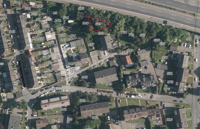 Lageskizze - Unbebaute Fläche hinter einem Mehrfamilienhaus in Bochum