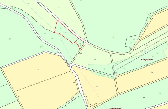 Umgebungsskizze - Vertragsfreies Grundstück mit Gehölzbewuchs im Donnersbergkreis