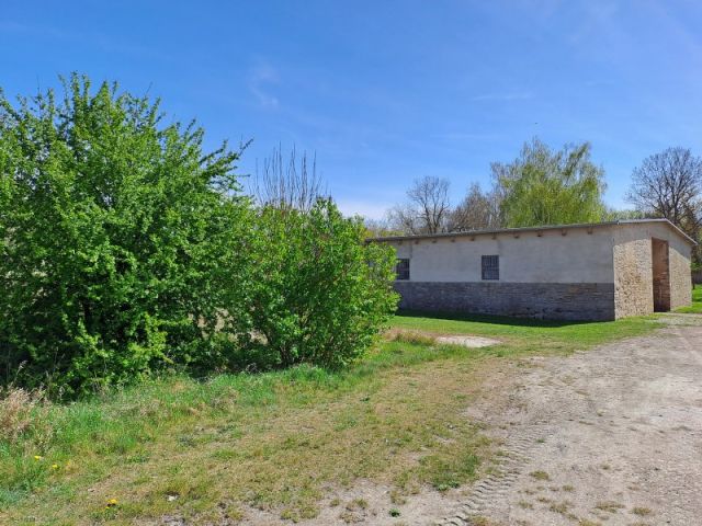 Blick auf Verkaufsfläche und Nachbarbebauung - Unbebautes Grundstück in Ortslage von Warmsdorf