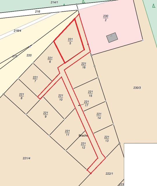 Lageskizze - Flurstück 221/5 und Wegeflurstück - Vertragsfreies Grundstück unweit vom Peenestrom **etwa 25 km von der Ostsee entfernt**