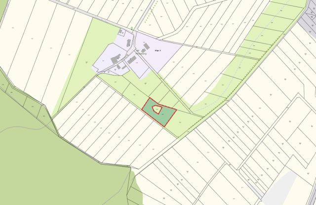 Lageskizze - 1/2 Miteigentumsanteil an einer verpachteten Landwirtschaftsfläche südöstlich der Kleinsiedlung Hetzeberg