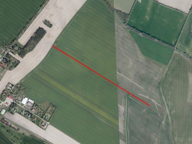 Lageskizze - Langer Landwirtschafts-/Ackerstreifen südöstlich von Berlin