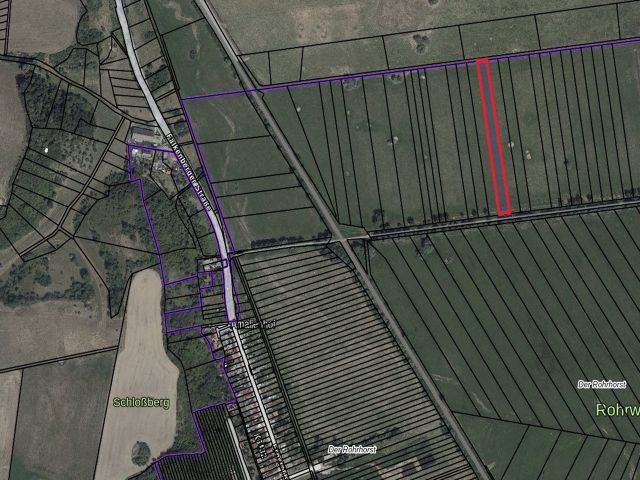 Lageskizze mit Luftbildunterlegung sowie Umgebung - Vertragslos genutzte Landwirtschaftsfläche im Oderbruch