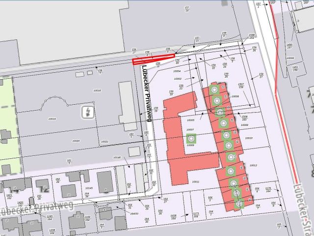 Lage des Verkaufsgegenstandes - Straßenbegleitfläche nahe des Landeskriminalamts Sachsen-Anhalt