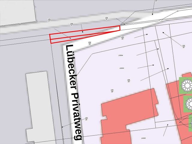 Lageskizze - Straßenbegleitfläche nahe des Landeskriminalamts Sachsen-Anhalt