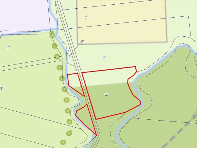 Lageskizze - Grünfläche mit Baumbestand unterhalb des Sportplatzes von Traktor Westdorf **vertragsfrei**