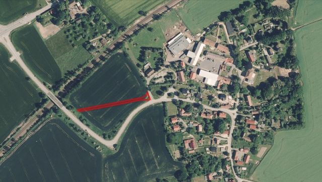 Umgebungsskizze - Vertragslos genutzte Ackerfläche in der Oberlausitz