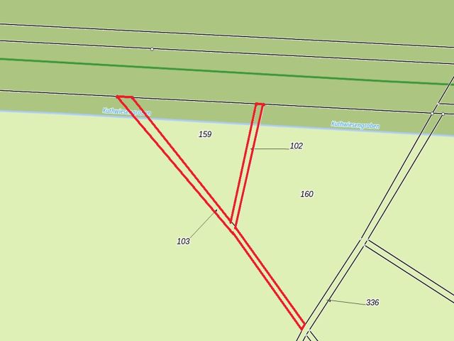 Lageskizze - Kleine Grünflächen an der Bahntrasse Horka-Roßlau **verpachtet bis zum 30.09.2025**