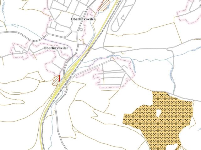Lage des Verkaufsgegenstandes - Vertragsfreie Kleinstfläche - Wald und Unland **westlich des Flusses ´Blies´**