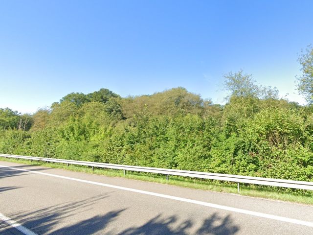 Blick Richtung Verkaufsfläche und Umgebung - Vertragsfreie Grünfläche westlich der B 41 **etwa 35 km von der Altstadt Saarbrücken entfernt**
