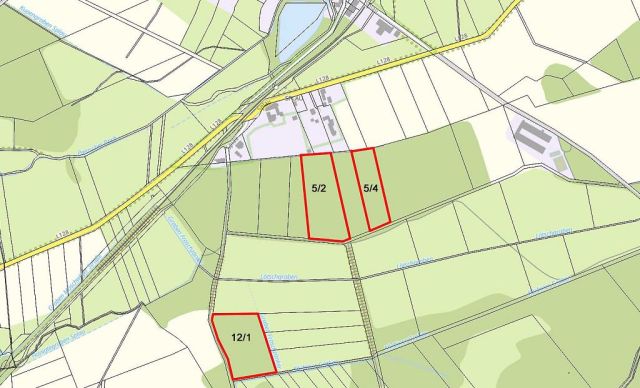 Umgebungsskizze - 3 Forstwirtschaftsflächen mit insgesamt 3,6 ha