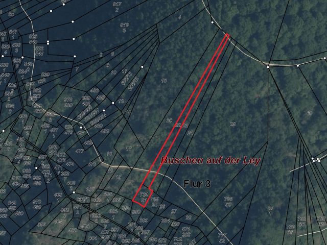 Lageskizze mit Luftbildunterlegung - Vertragsfreie bewaldete Fläche im Moseltal, nordöstlich der B 49 und nahe dem ´Bahnhof Nachtigall´