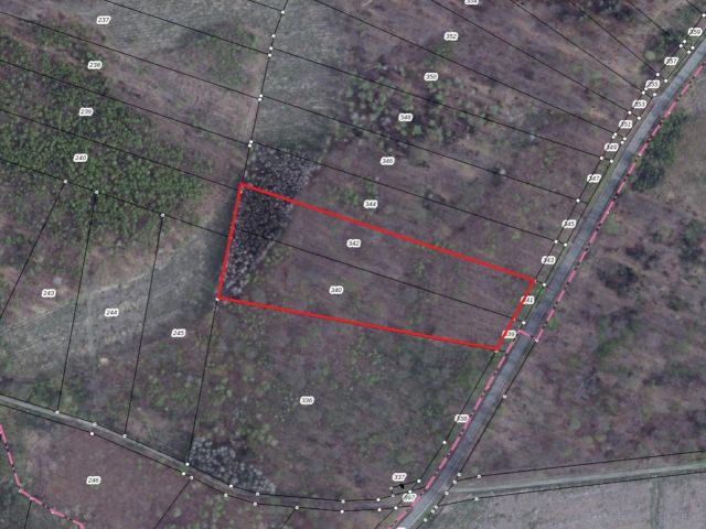 Lageskizze mit Luftbildunterlegung - Über 1,7 Hektar vertragsfreie Waldfläche nördlich des Harzes