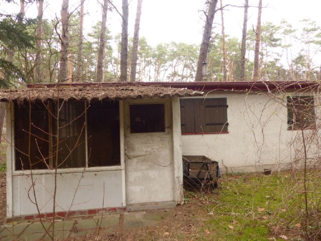 Ehemaliger Erholungsbungalow - Kiefernwald mit ehem. Erholungsbungalow im südwestlichen Berliner Umland  *etwa 29 km von der Potsdamer Innenstadt entfernt*