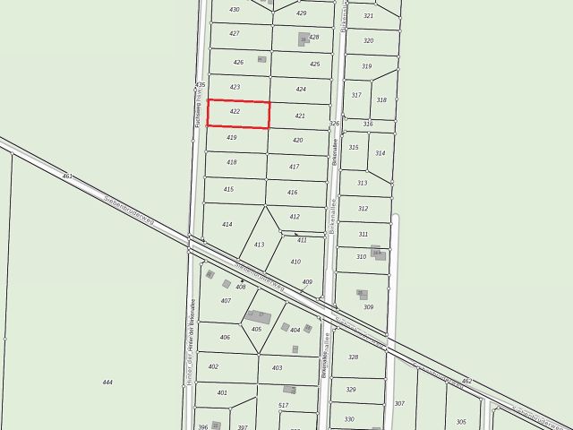 Lageskizze - Vertragsfreies Grundstück mit ruinösem Garagengebäude **etwa 29 km von der Potsdamer Innenstadt entfernt**