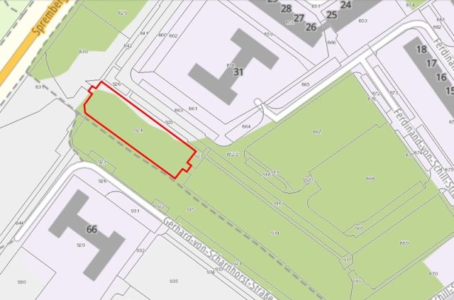 Lageskizze - Vertragsfreie, naturbelassene Freifläche in Hoyerswerda